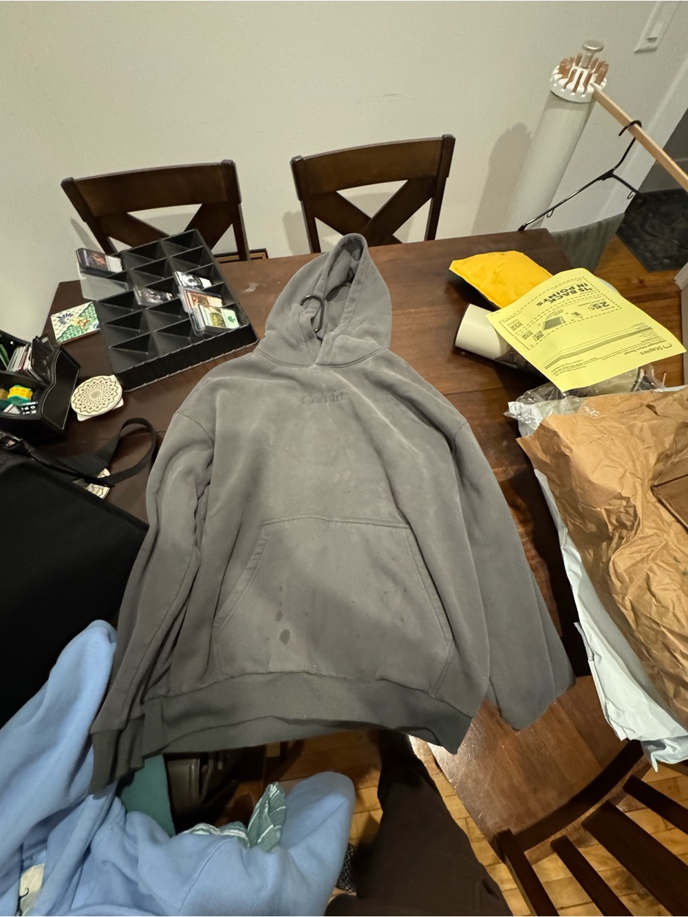 Comfort Mens Hooded Sweatshirt - Gray